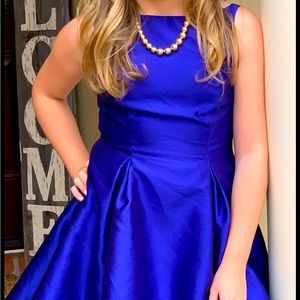 Blue short flare dress size 4.